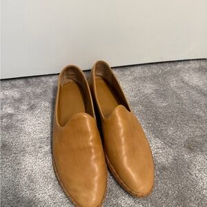 Vince Tan Leather Women's Loafers